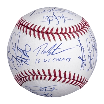 2016 Chicago Cubs World Series Champions Team Signed Baseball With 20 Signatures Including Rizzo, Chapman & Zobrist (MLB Authenticated & Fanatics) 